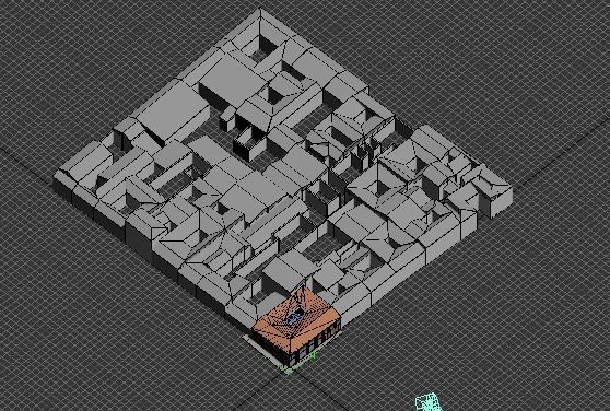 Colonial House in the city 3D model_4