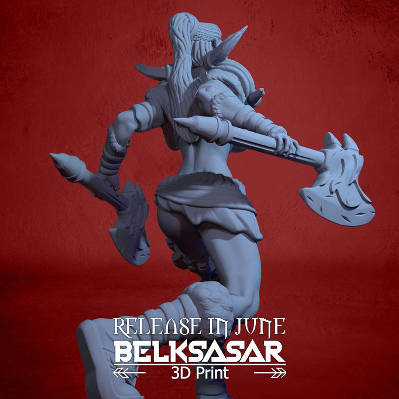 Vorka the Skull Crusher Normal and Nude 3D print model_40