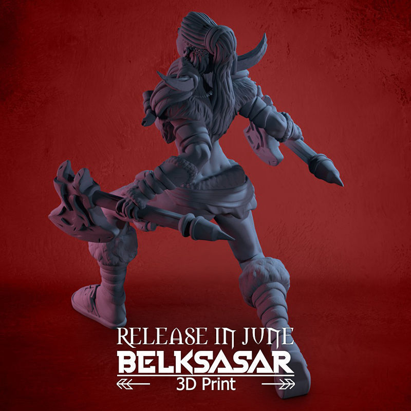 Vorka the Skull Crusher Normal and Nude 3D print model_16