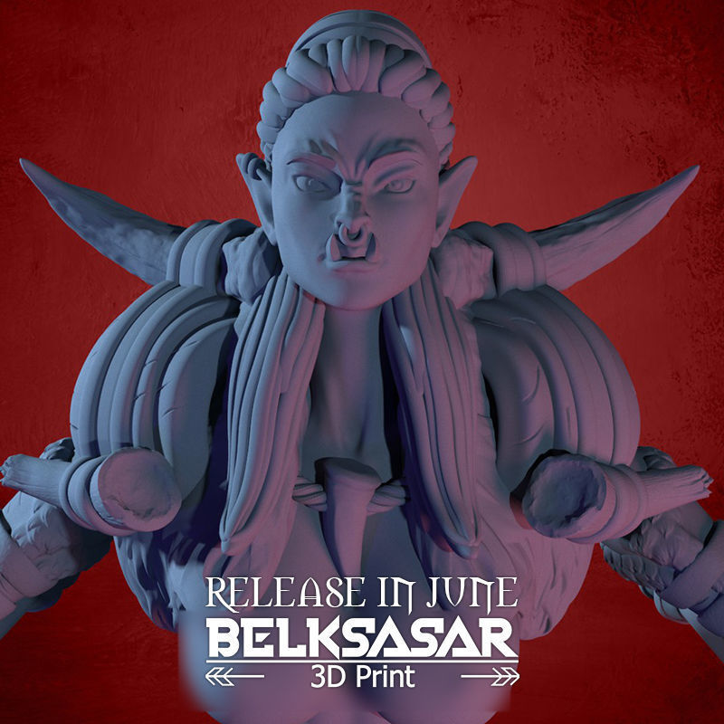 Vorka the Skull Crusher Normal and Nude 3D print model_12