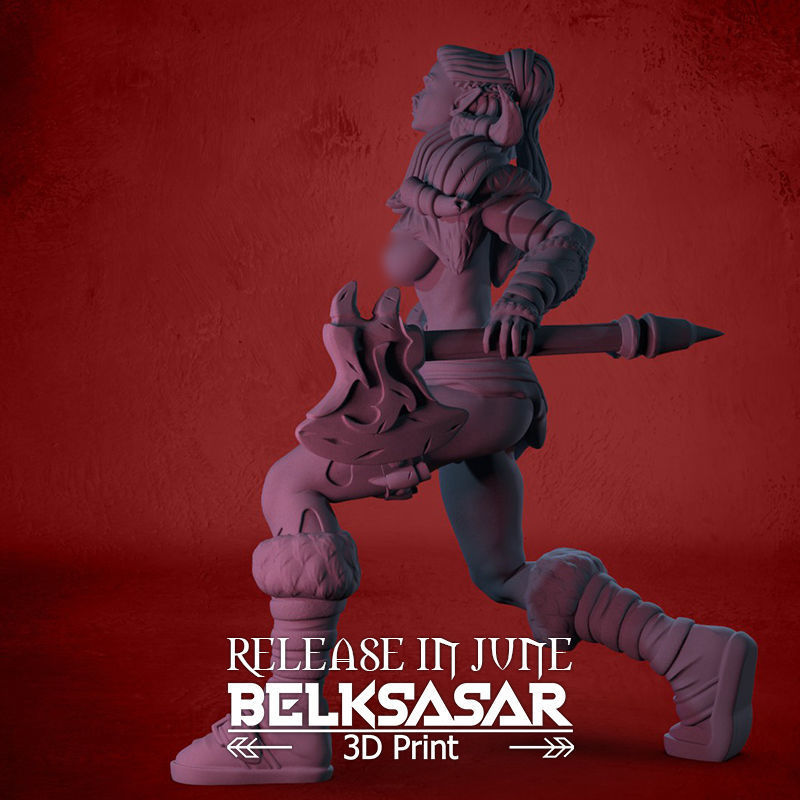 Vorka the Skull Crusher Normal and Nude 3D print model_7