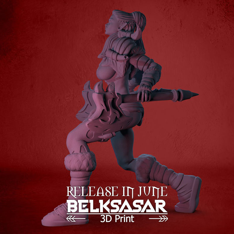 Vorka the Skull Crusher Normal and Nude 3D print model_24