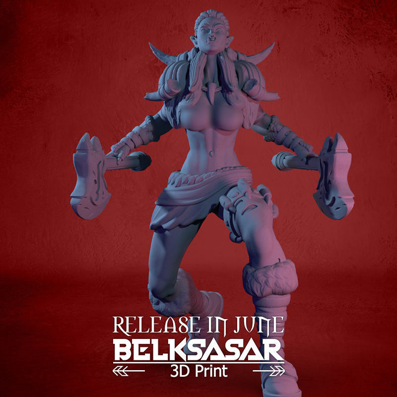 Vorka the Skull Crusher Normal and Nude 3D print model_3