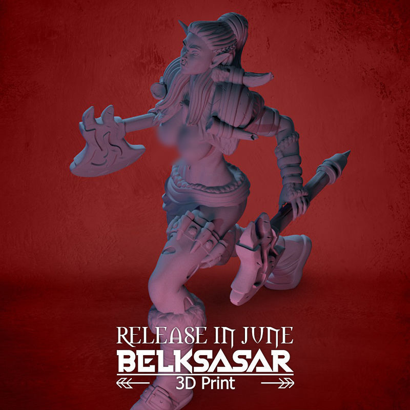 Vorka the Skull Crusher Normal and Nude 3D print model_21