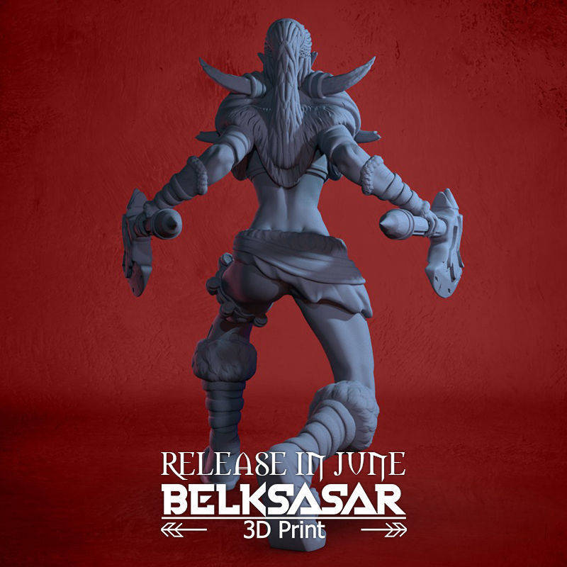 Vorka the Skull Crusher Normal and Nude 3D print model_27