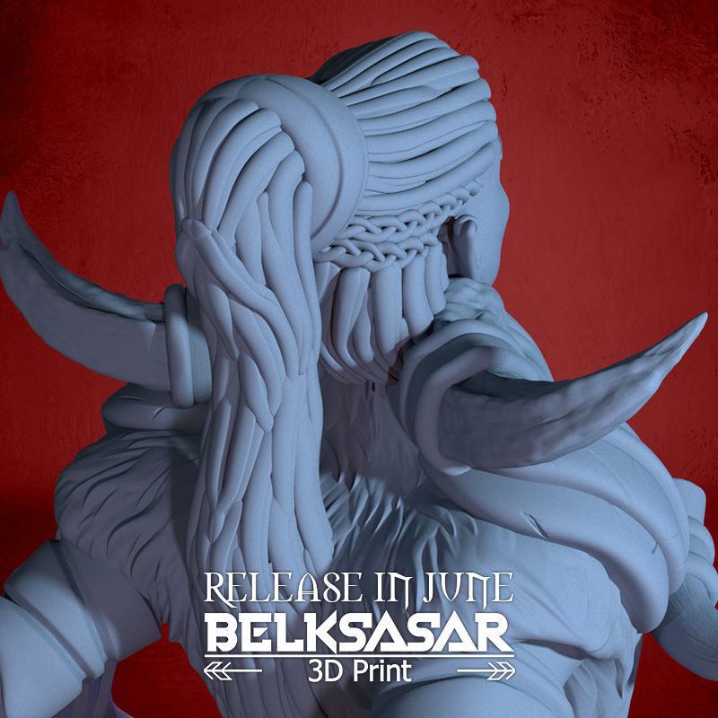 Vorka the Skull Crusher Normal and Nude 3D print model_11