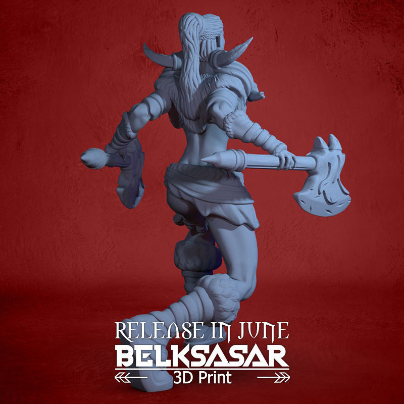 Vorka the Skull Crusher Normal and Nude 3D print model_35