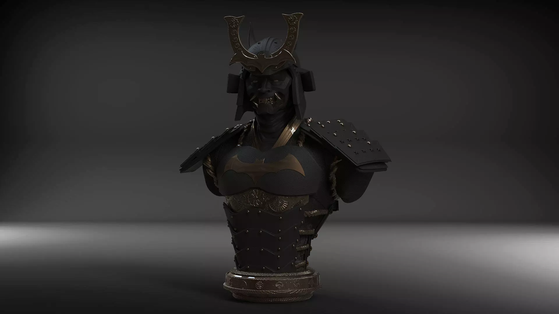 Batman Samurai Bust 3D print model_0