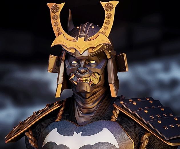 Batman Samurai Bust 3D print model_3
