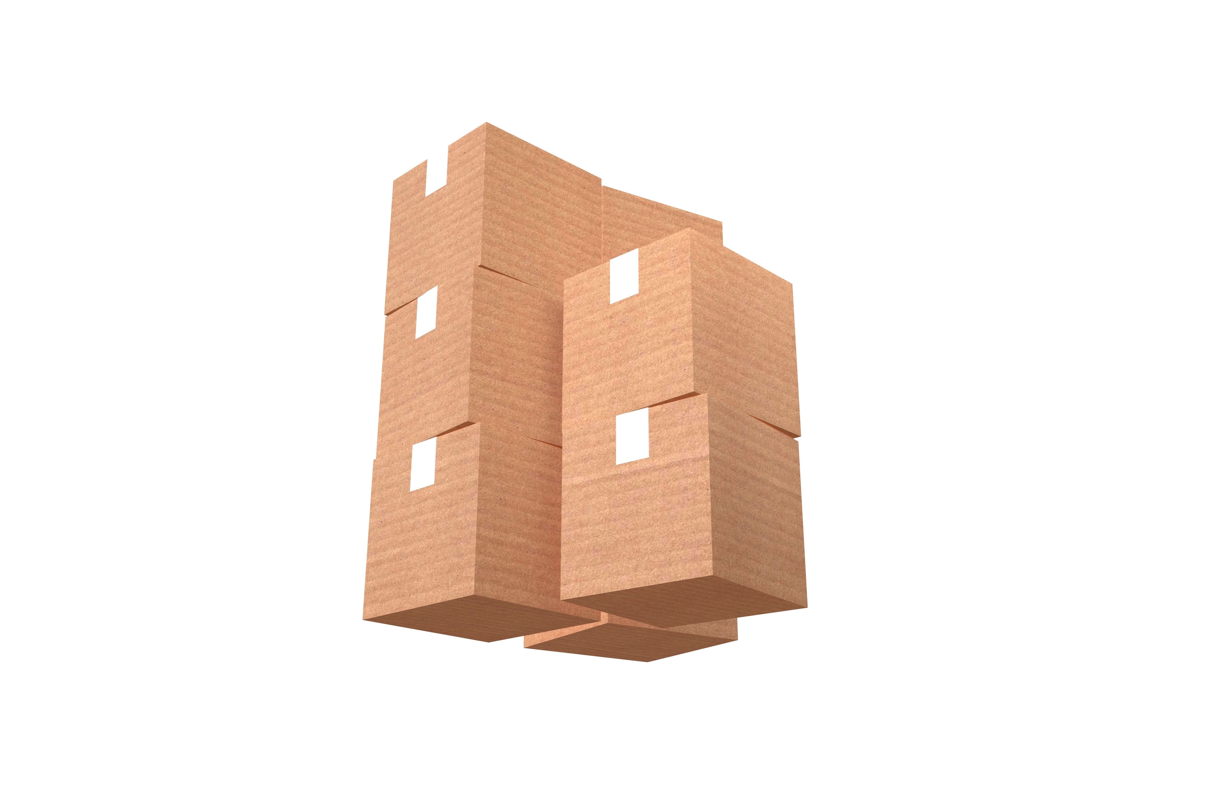 Cardboard Boxes v3 001 Low-poly 3D model_2