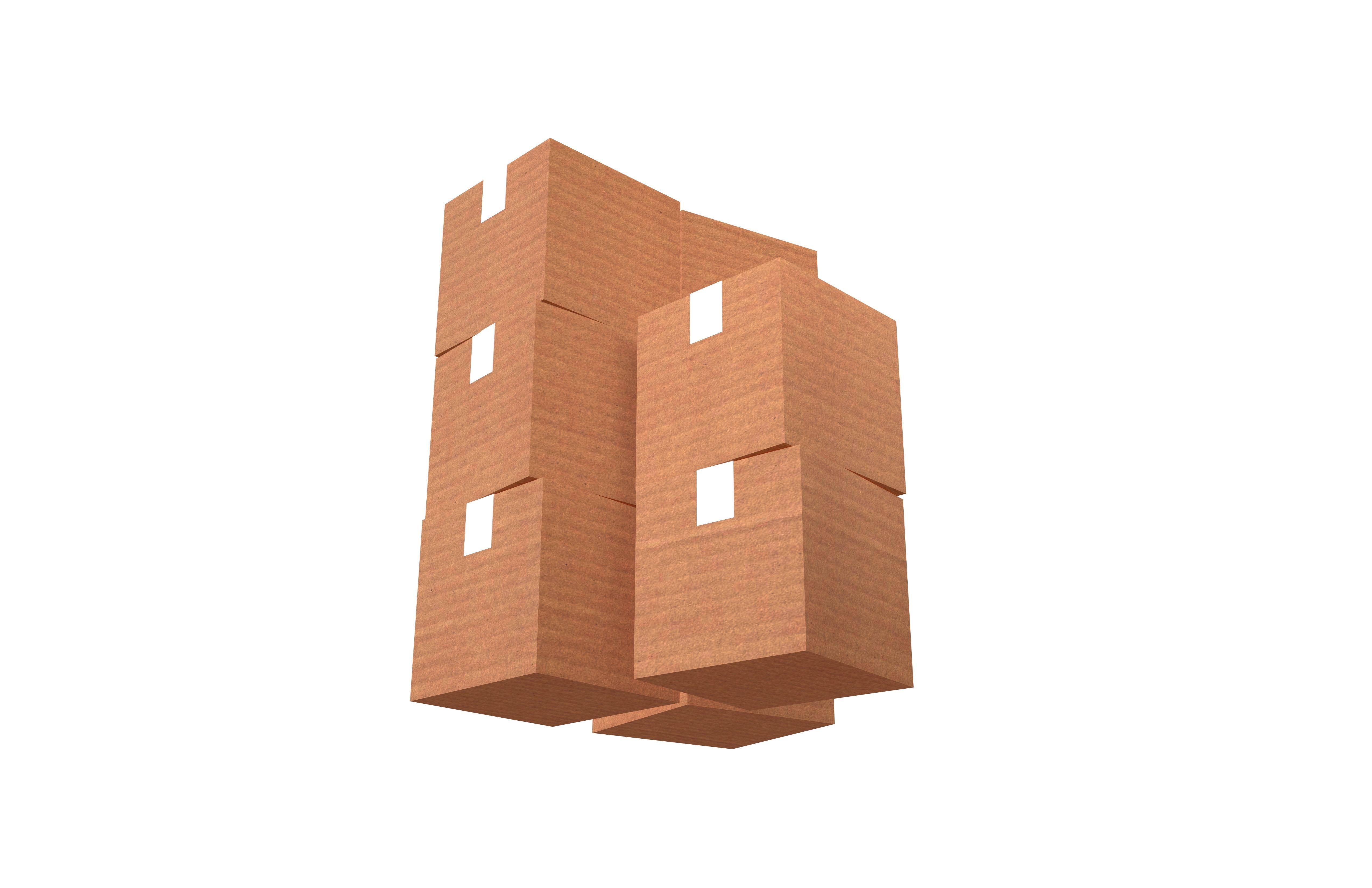 Cardboard Boxes v3 002 Low-poly 3D model_2