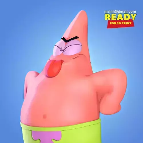 Patrick Star Fanart 3D print model