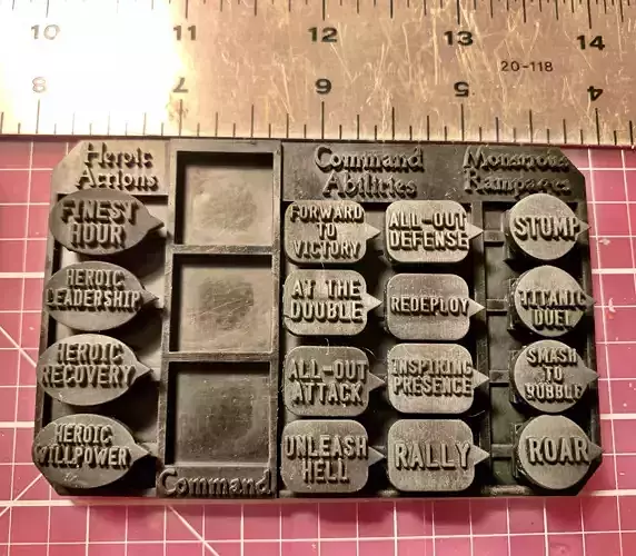 AoS Command Point Ability Heroic Action Rampage CP Tracker 3D print model