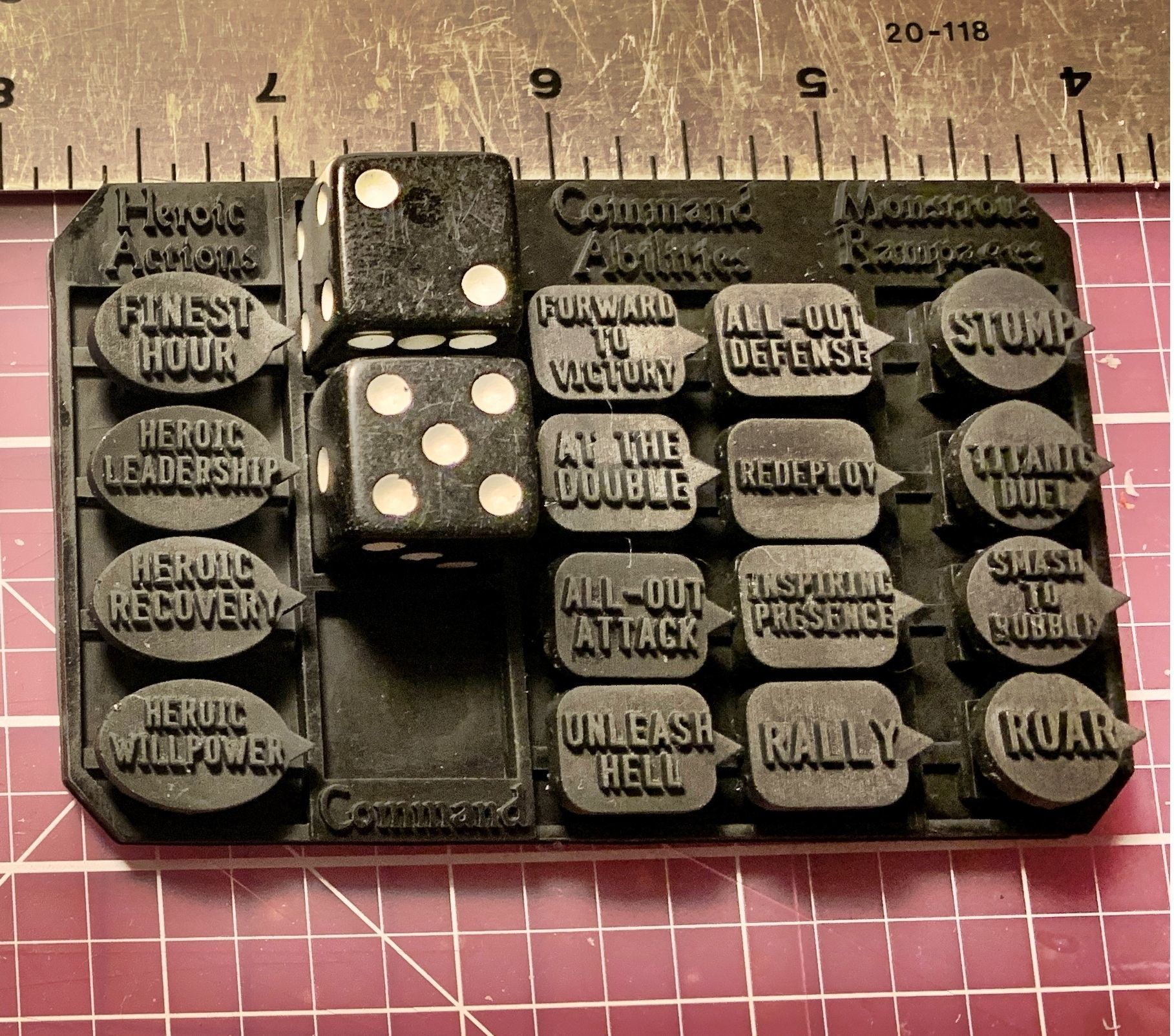 AoS Command Point Ability Heroic Action Rampage CP Tracker 3D print model_2