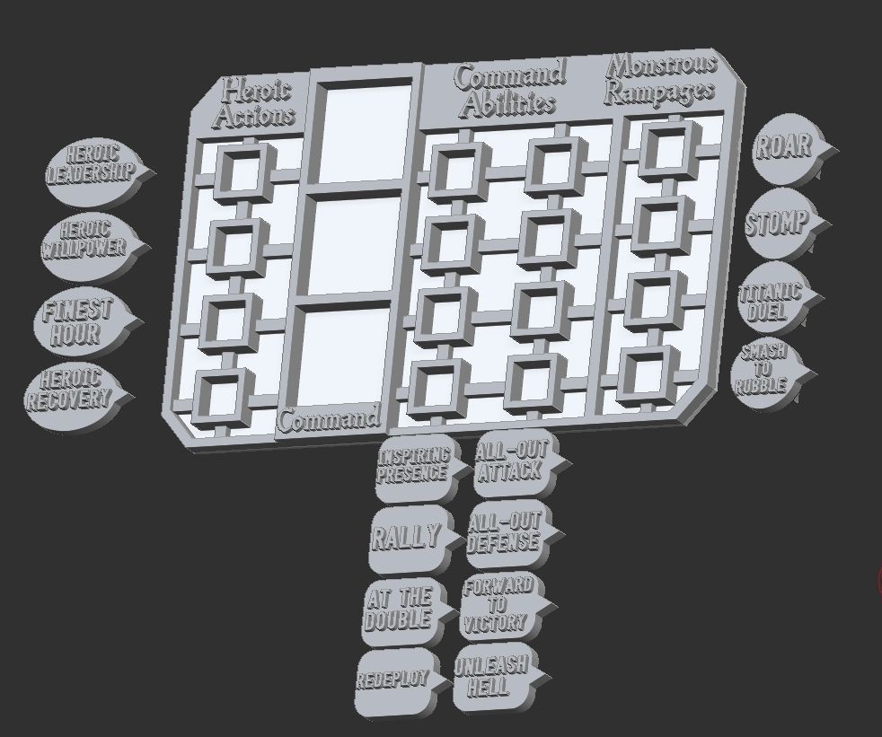 AoS Command Point Ability Heroic Action Rampage CP Tracker 3D print model_1