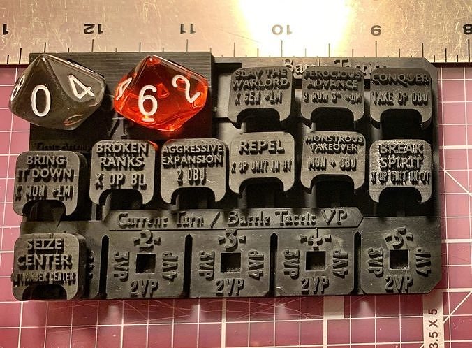 AoS Victory Point and Battle Tactics and Turn Tracker 3D print model