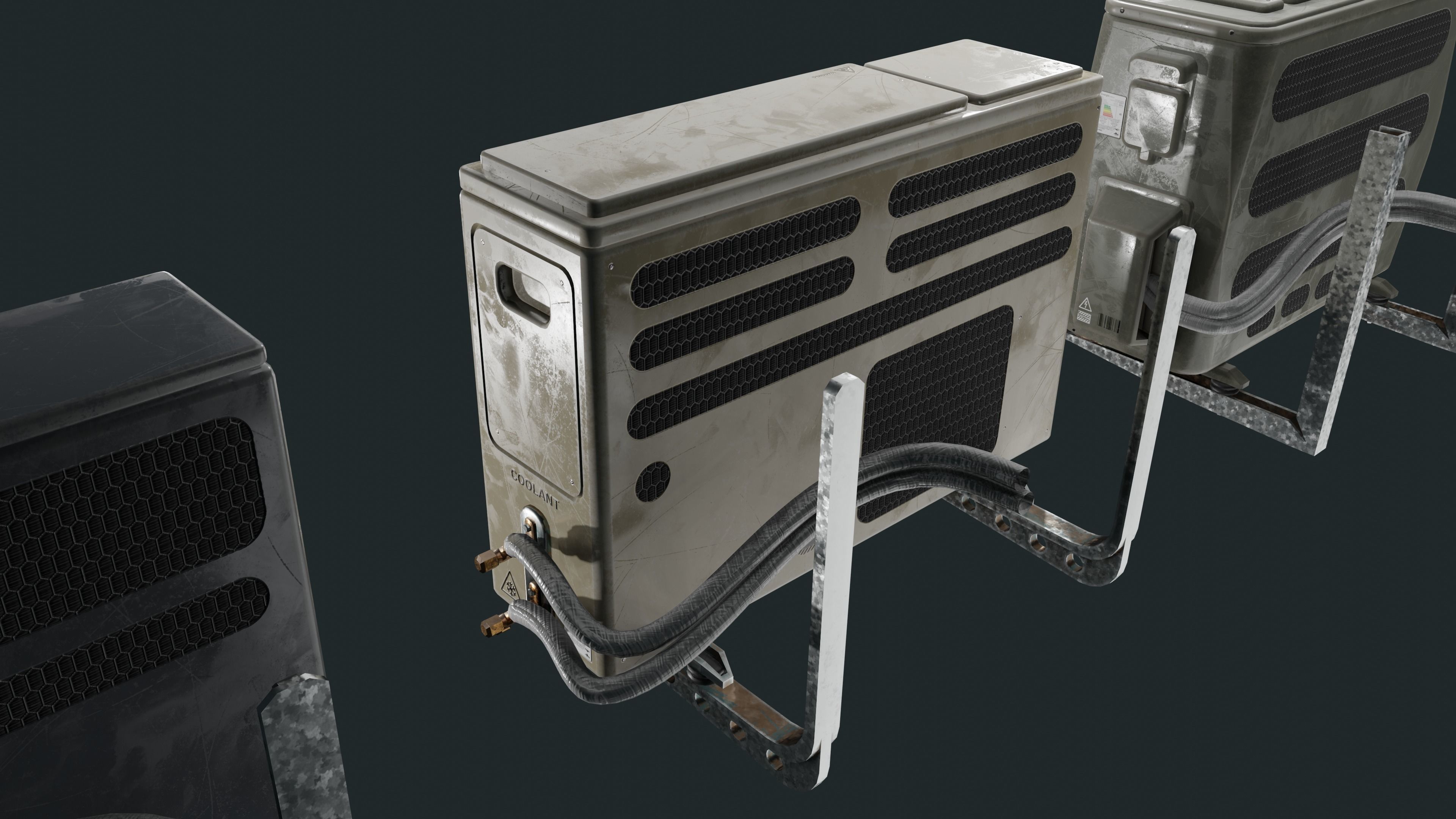 Exterior Air Conditioner Pack  Low-poly 3D model_16