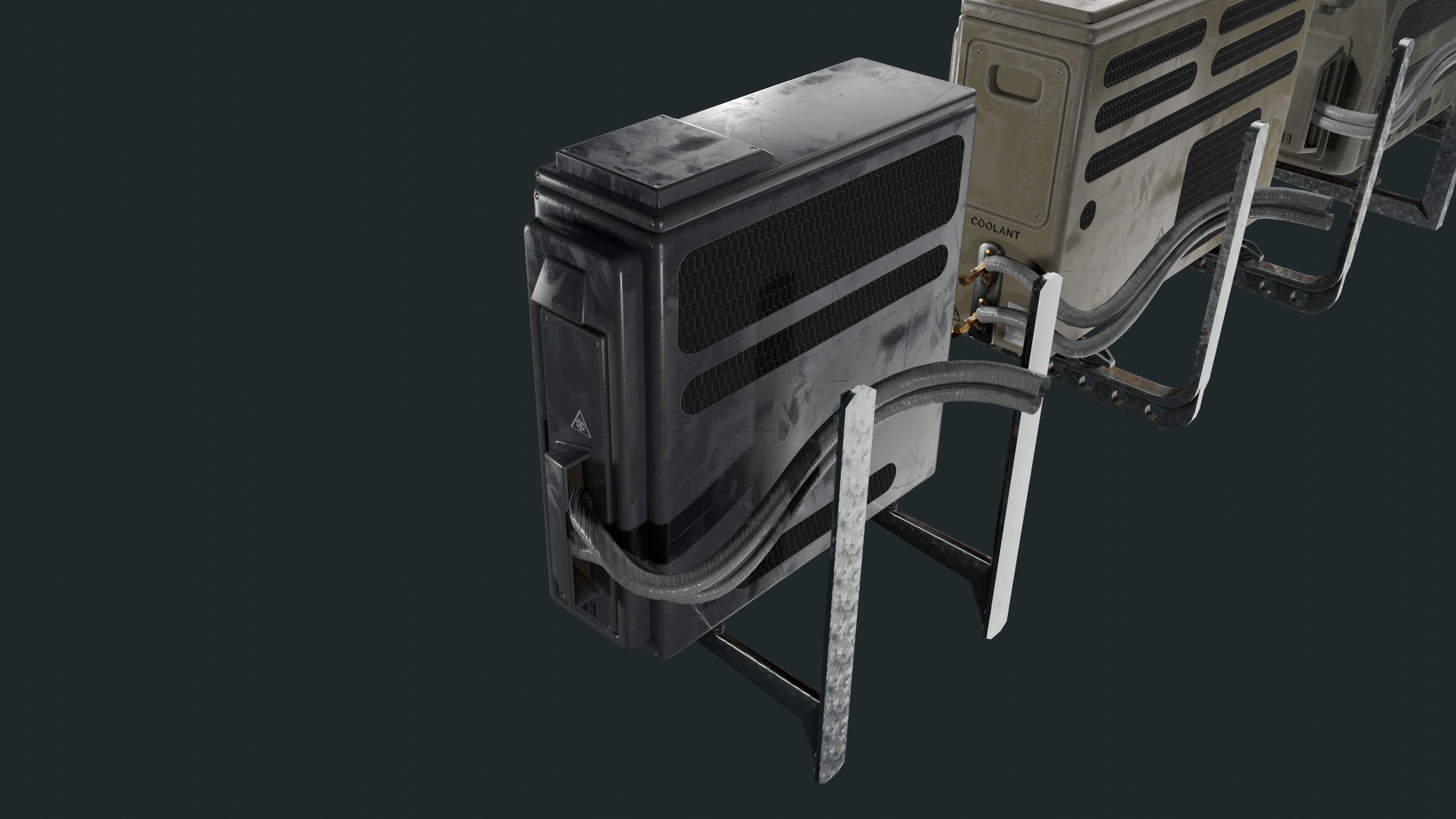 Exterior Air Conditioner Pack  Low-poly 3D model_18