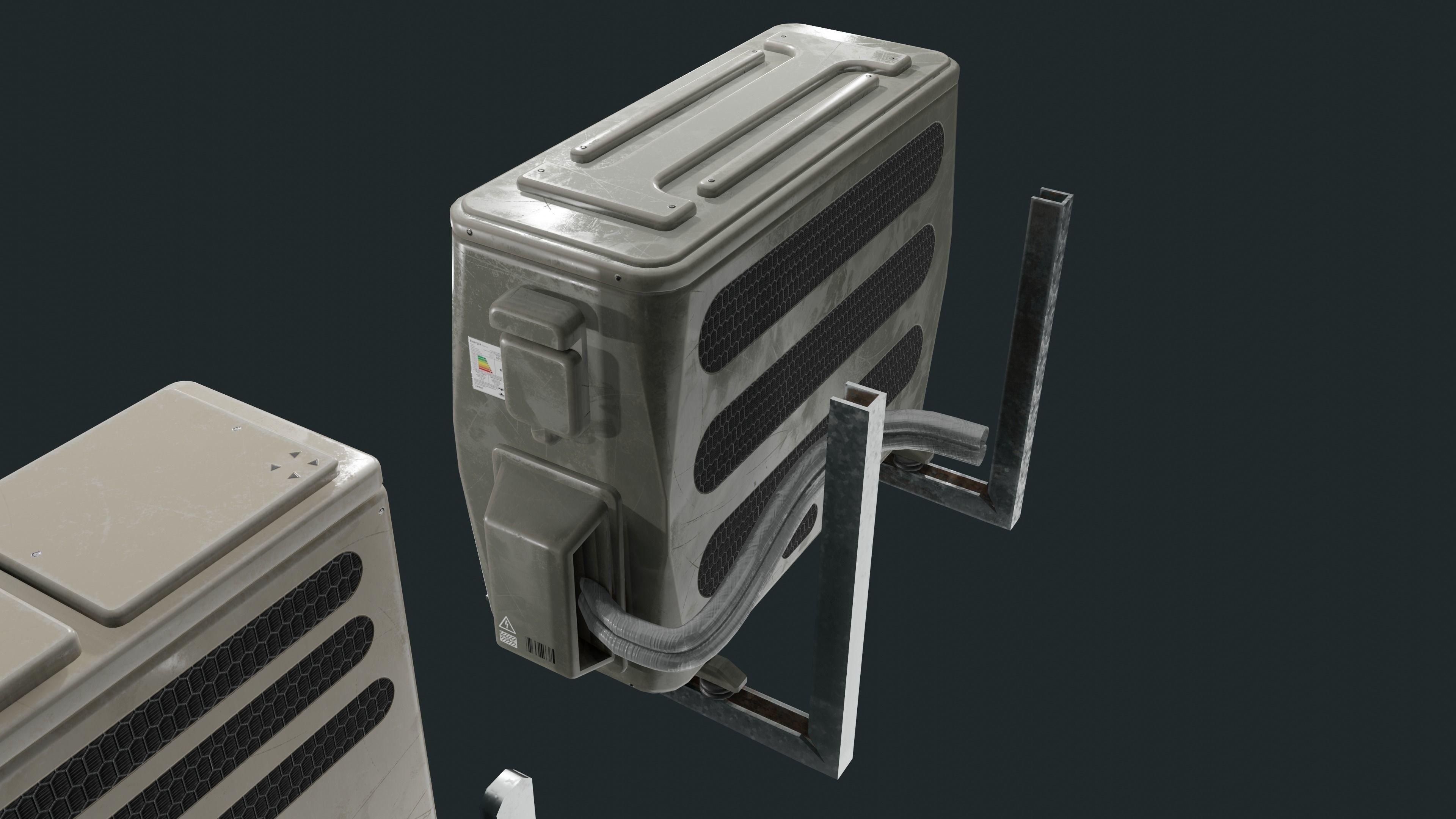 Exterior Air Conditioner Pack  Low-poly 3D model_12