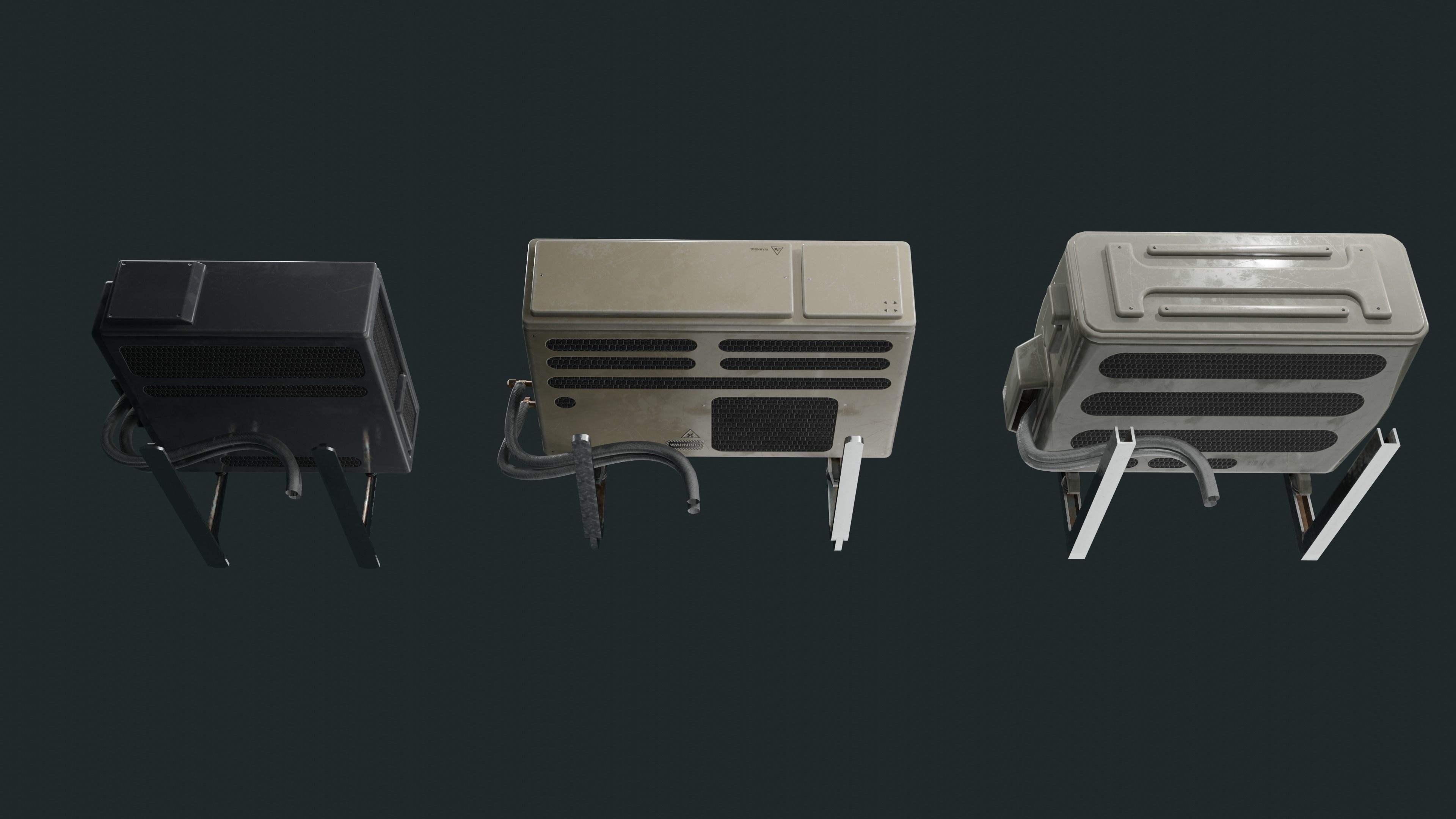 Exterior Air Conditioner Pack  Low-poly 3D model_8