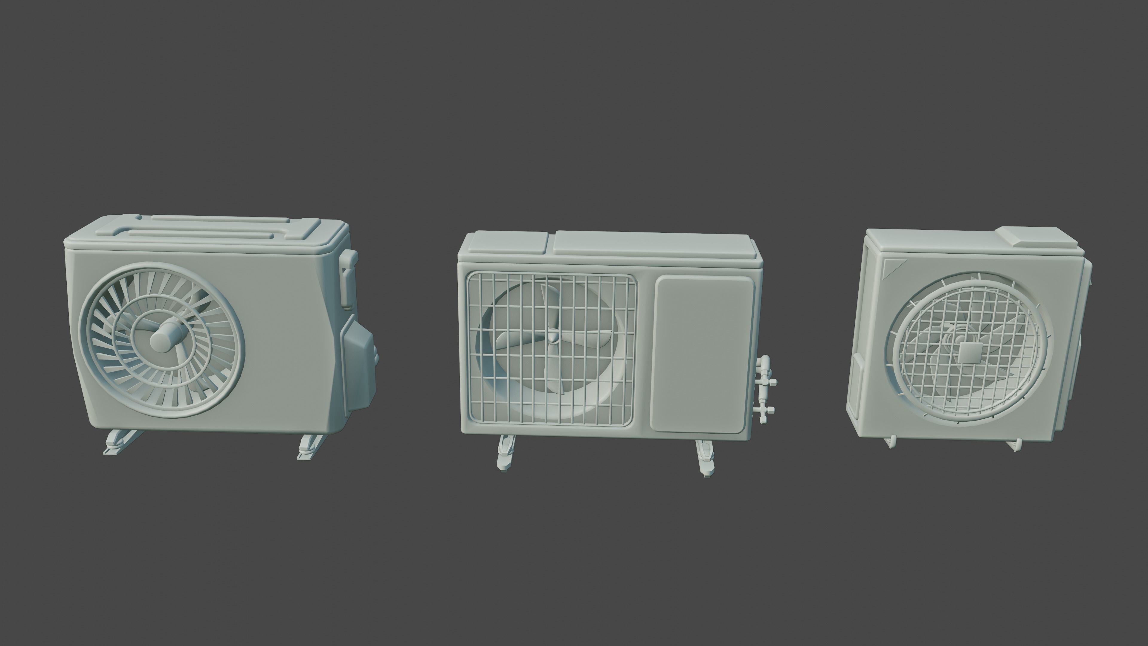 Exterior Air Conditioner Pack  Low-poly 3D model_21