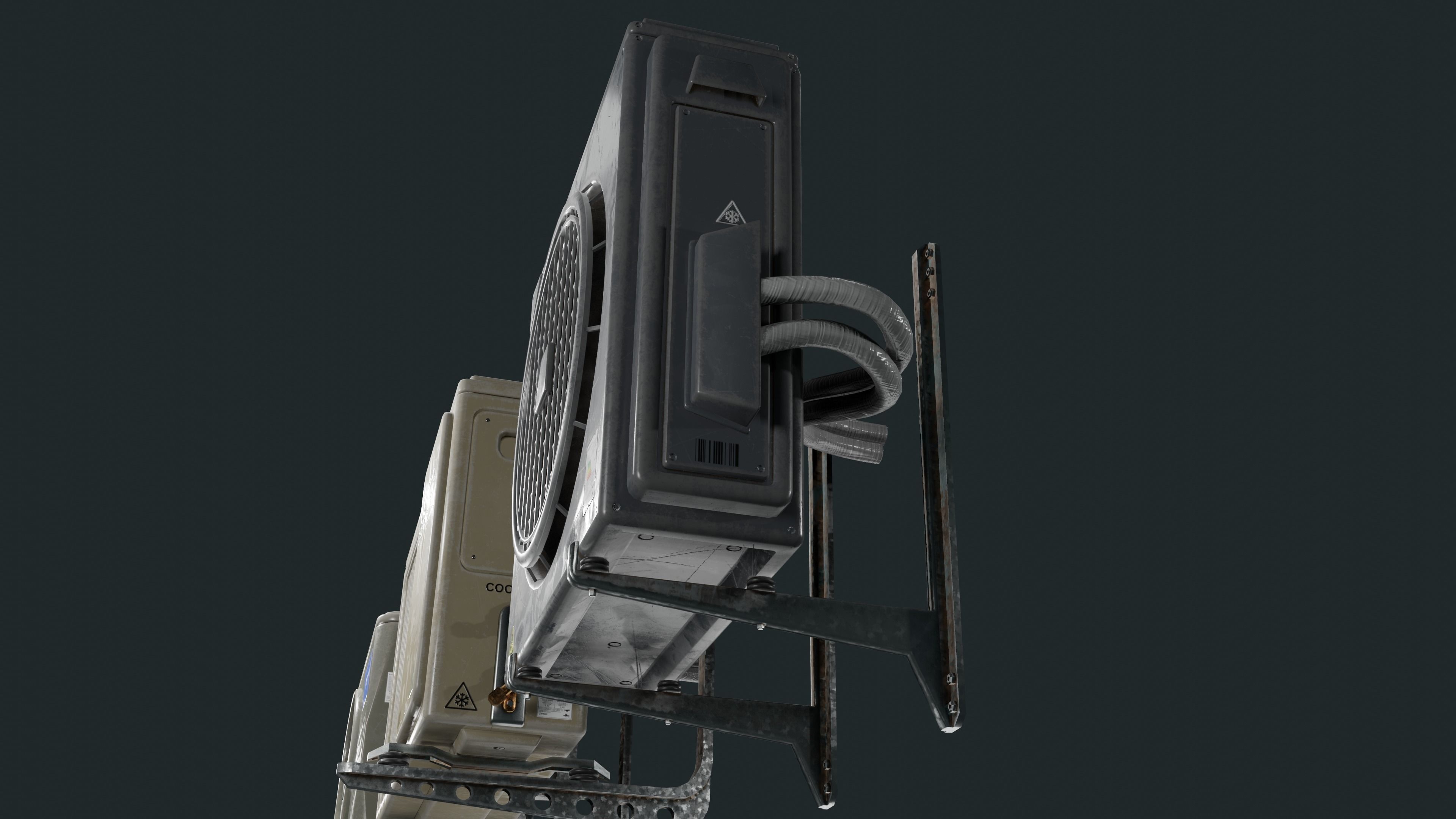 Exterior Air Conditioner Pack  Low-poly 3D model_20