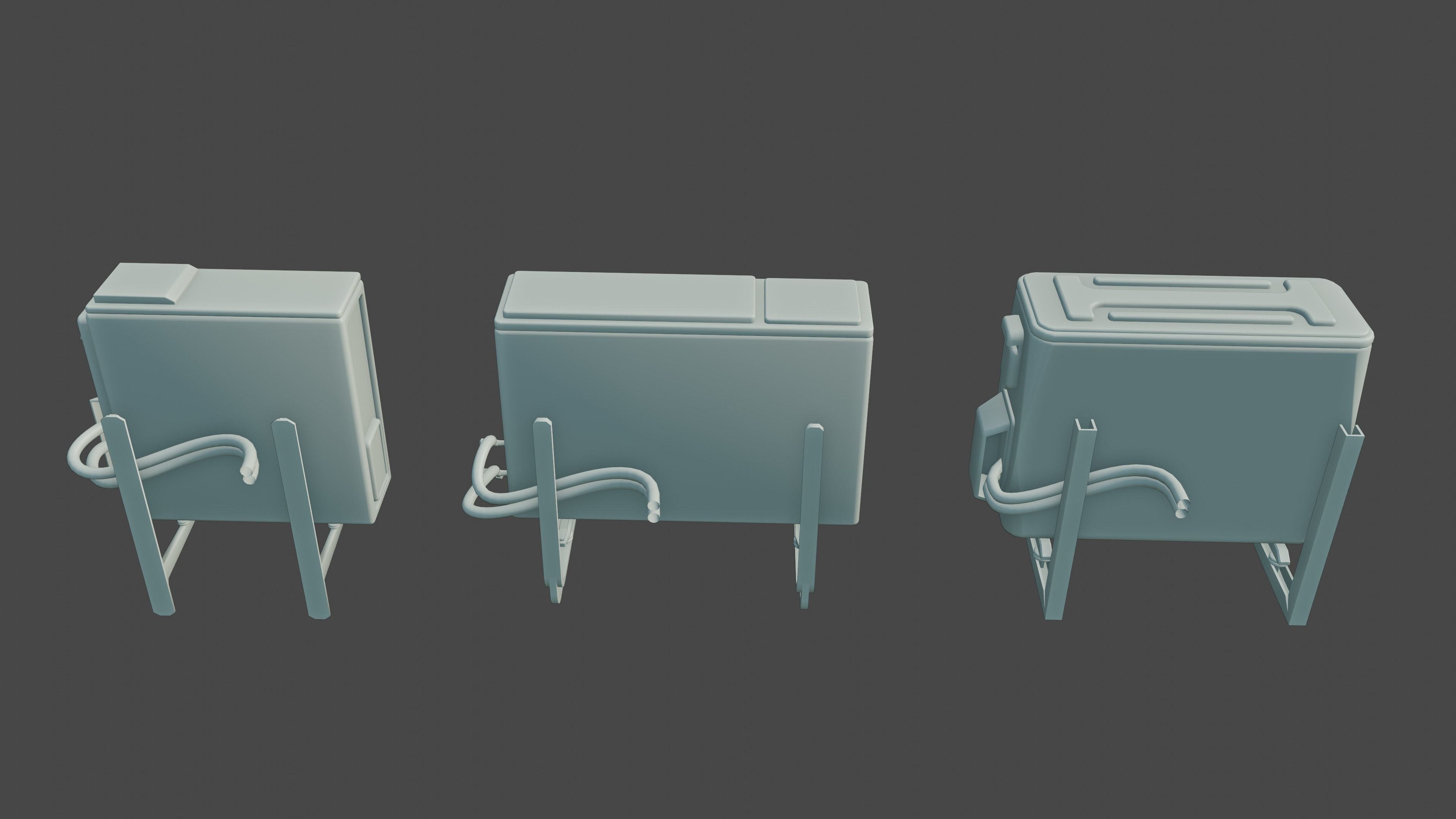 Exterior Air Conditioner Pack  Low-poly 3D model_23