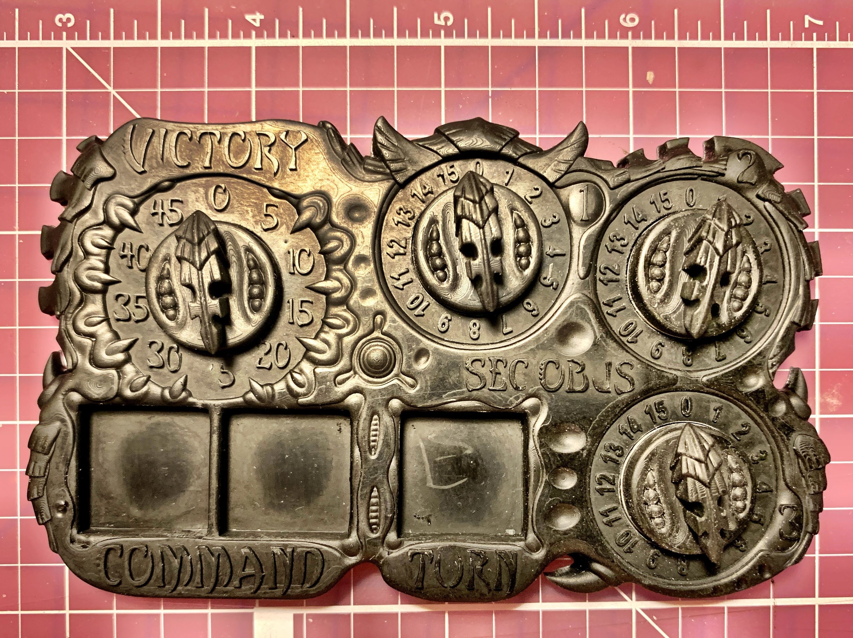 Tyrannic Space Aliens Victory and Command and Turn Tracker 3D print model_1
