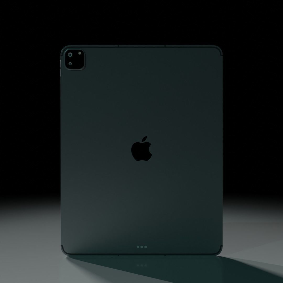 Apple iPad Pro 12-9-inch Wifi Cellular 2021 Silver 3D model_21