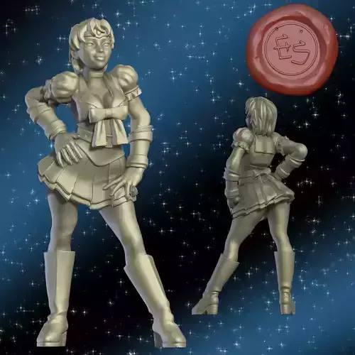 Sailor Mercury Ami Mizuno 3D Print Miniature 3D print model
