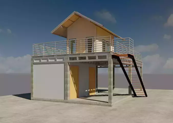 my house is a garden house with trees