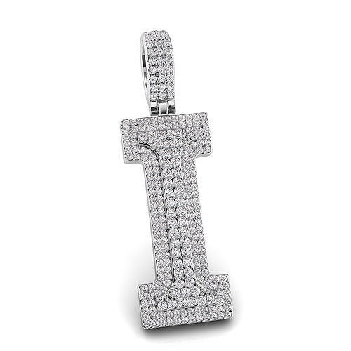Alphabet Latter I Diamond Pendent 3D print model