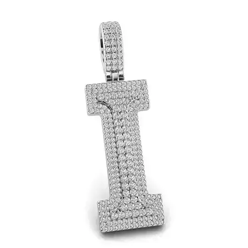 Alphabet Latter I Diamond Pendent 3D print model