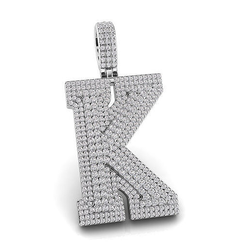 Alphabet Latter K Diamond Pendent 3D print model