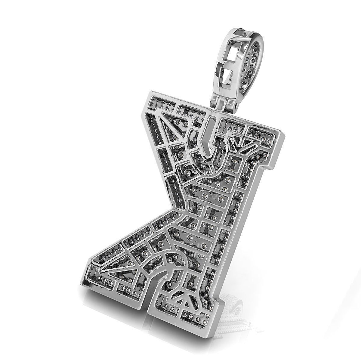 Alphabet Latter K Diamond Pendent 3D print model_10