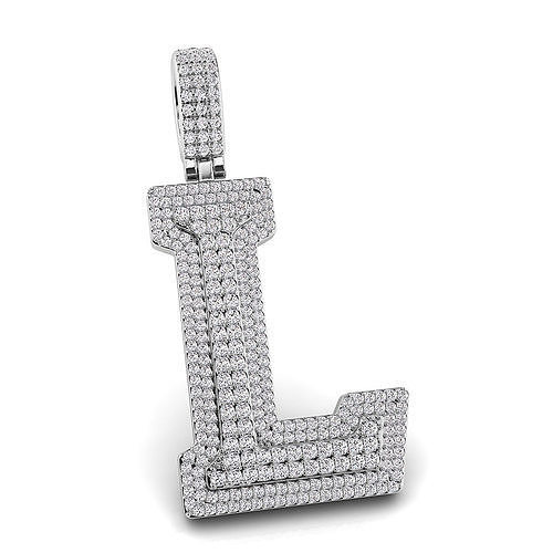 Alphabet Latter L Diamond Pendent 3D print model