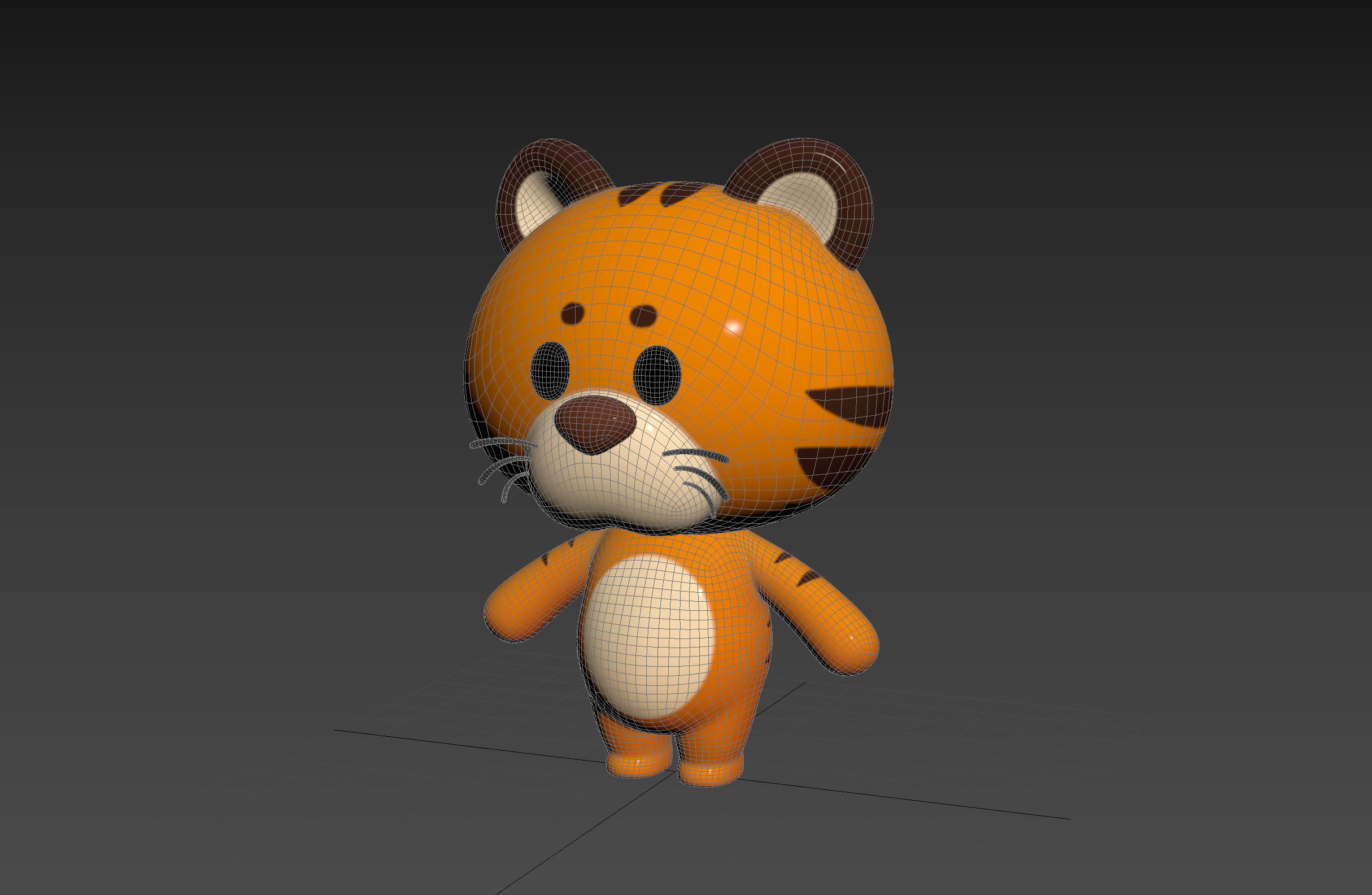 Character128 Rigged Tiger 3D model_14