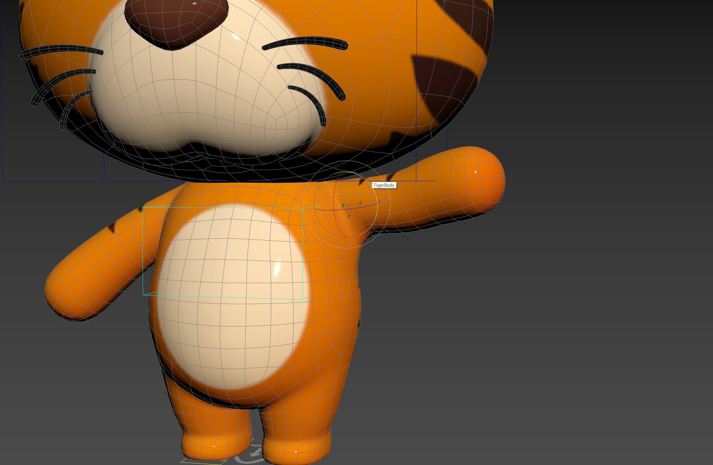 Character128 Rigged Tiger 3D model_17