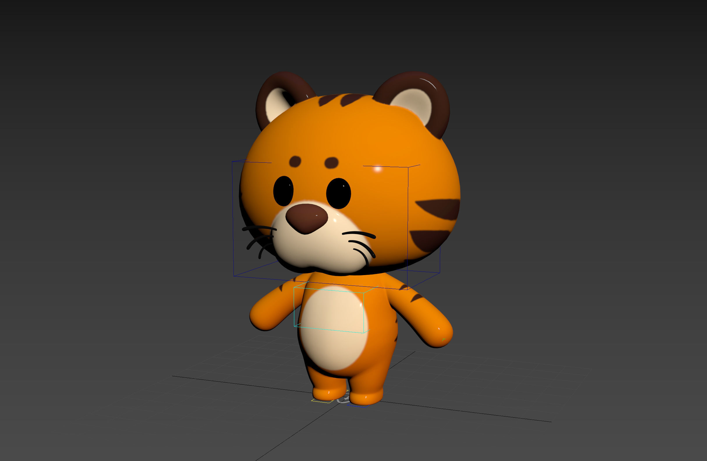 Character128 Rigged Tiger 3D model_11