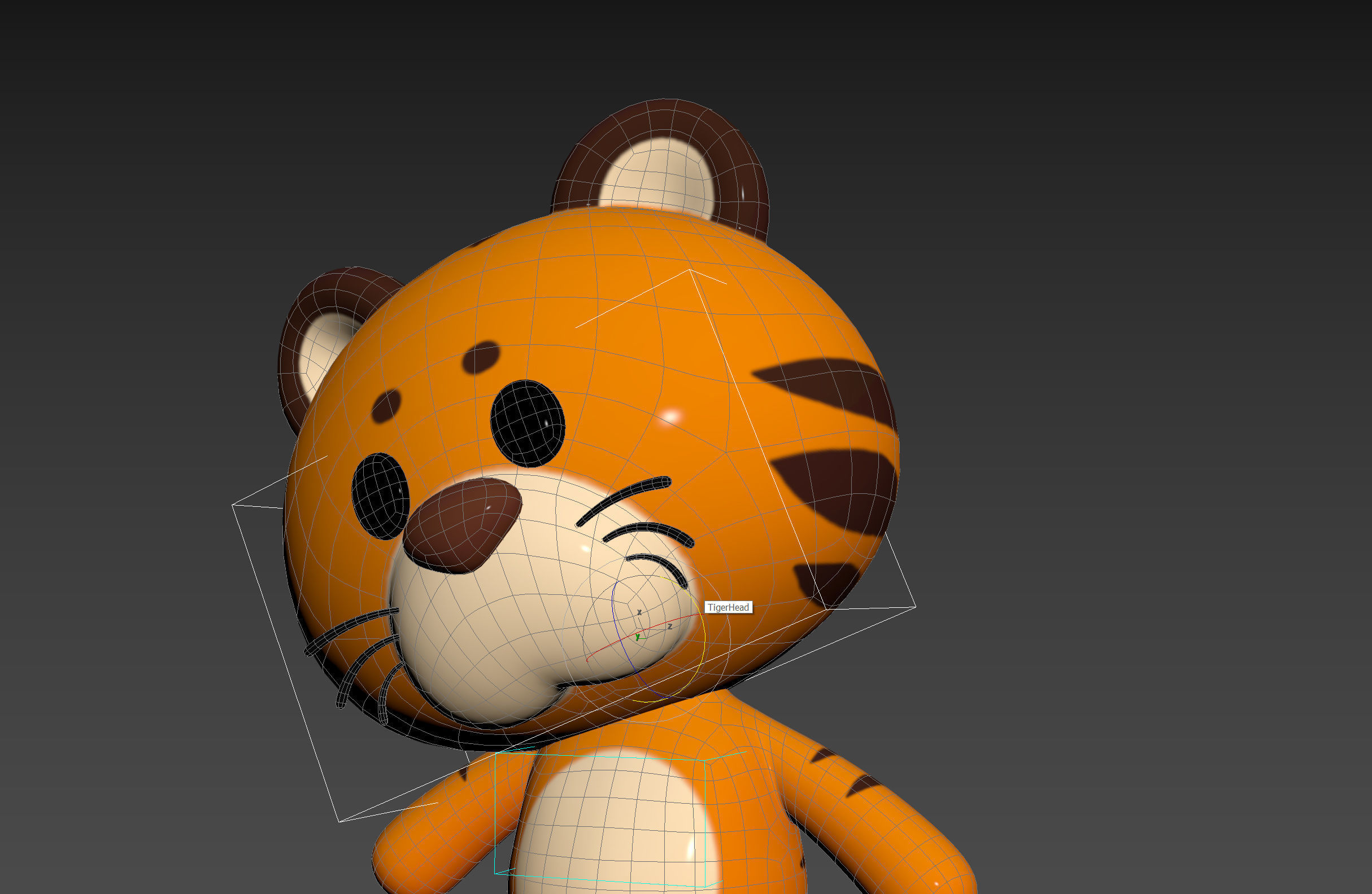 Character128 Rigged Tiger 3D model_16