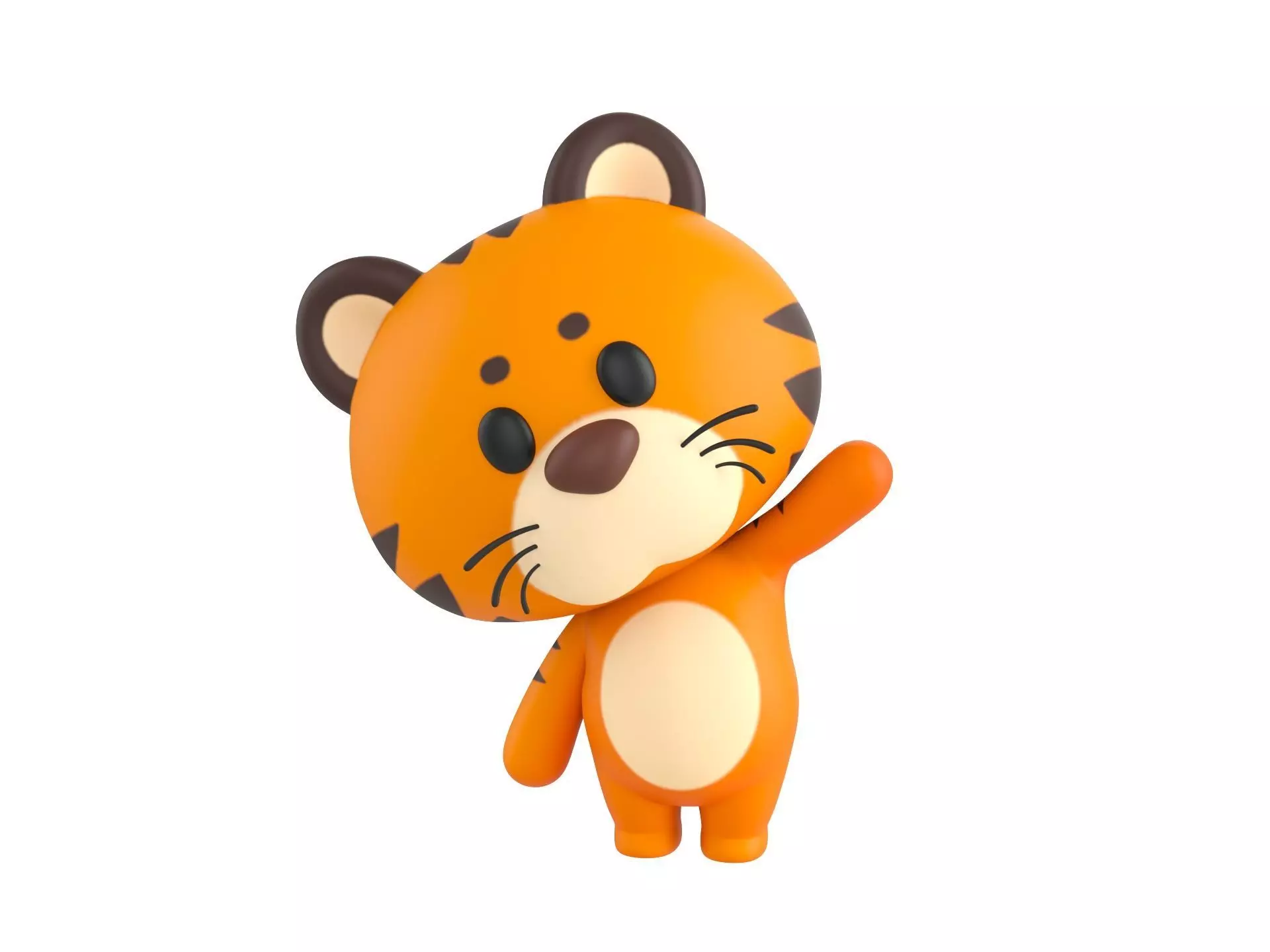 Character128 Rigged Tiger 3D model_0