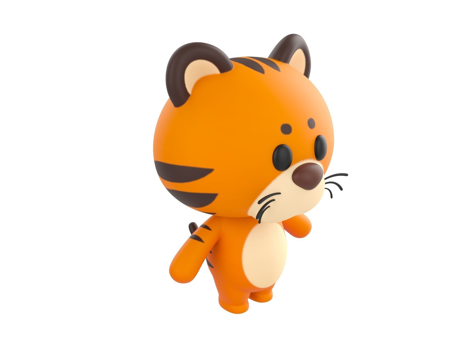 Character128 Rigged Tiger 3D model_3