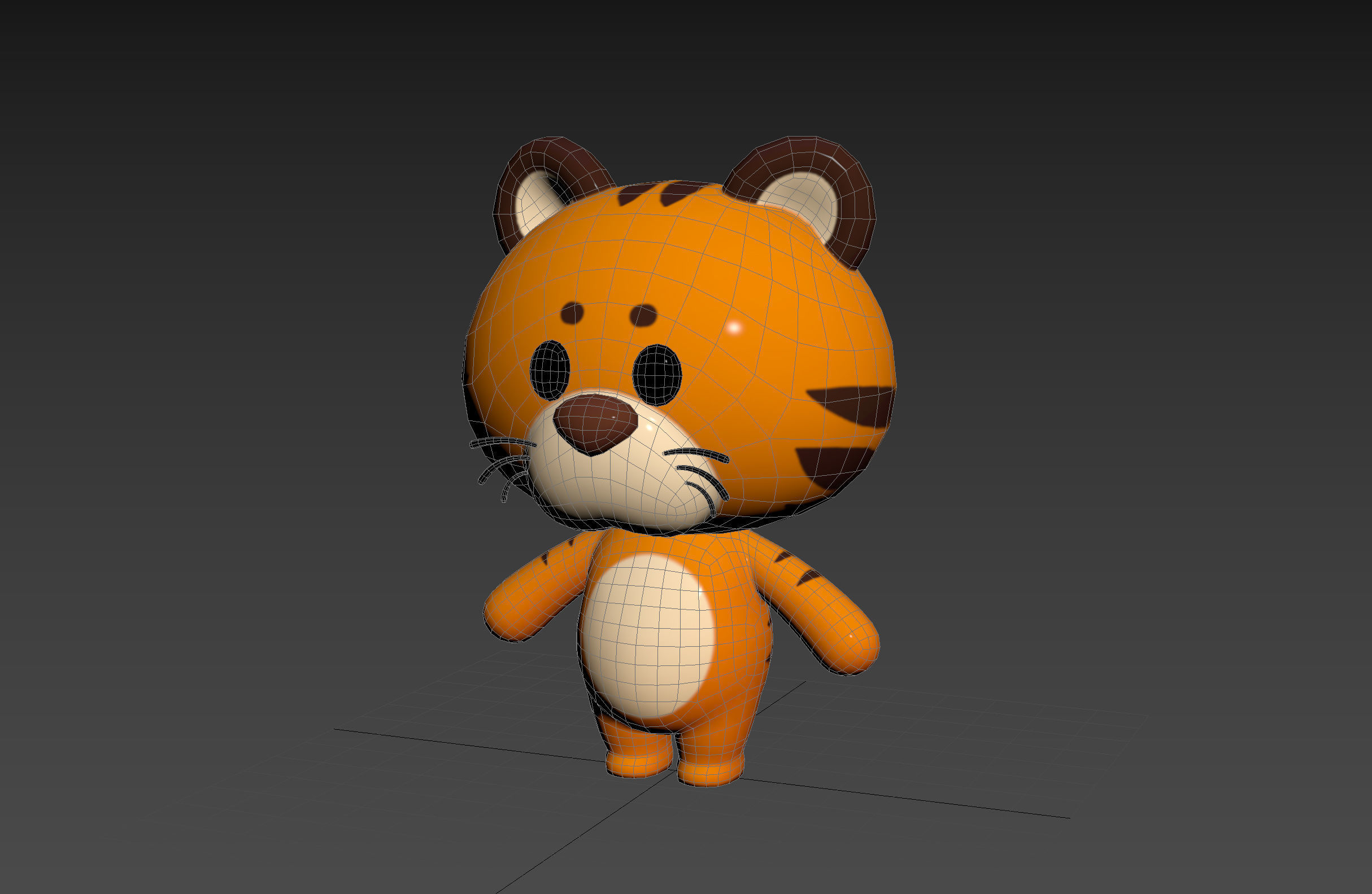 Character128 Rigged Tiger 3D model_13