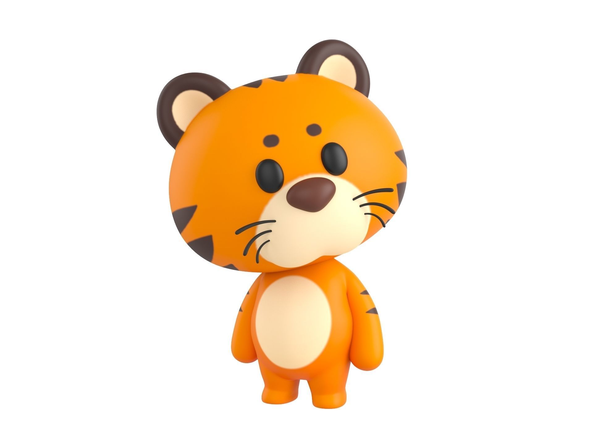 Character128 Rigged Tiger 3D model_10