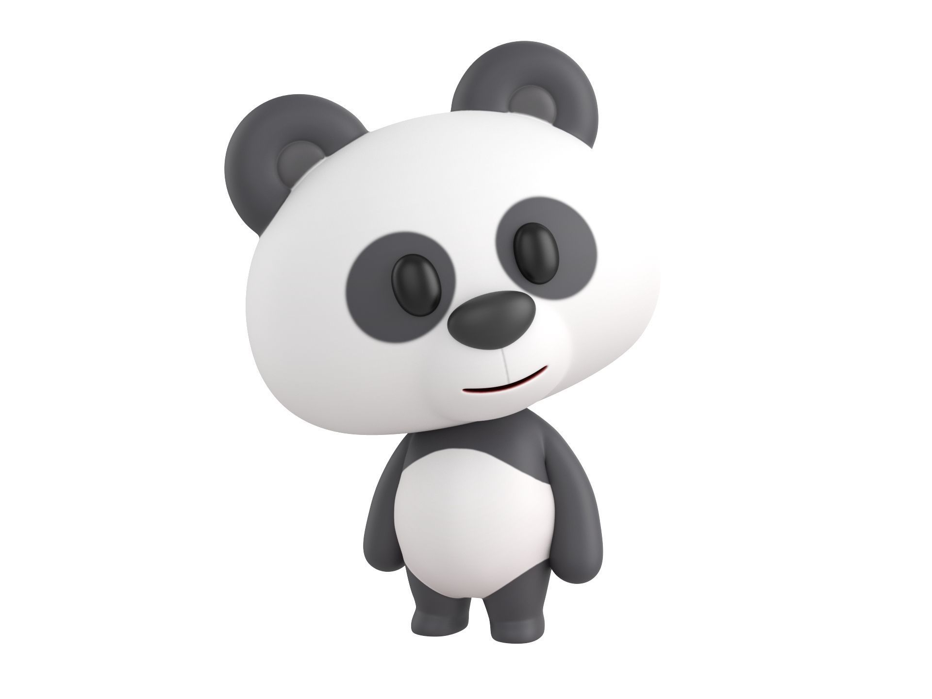 Character129 Rigged Panda 3D model_10