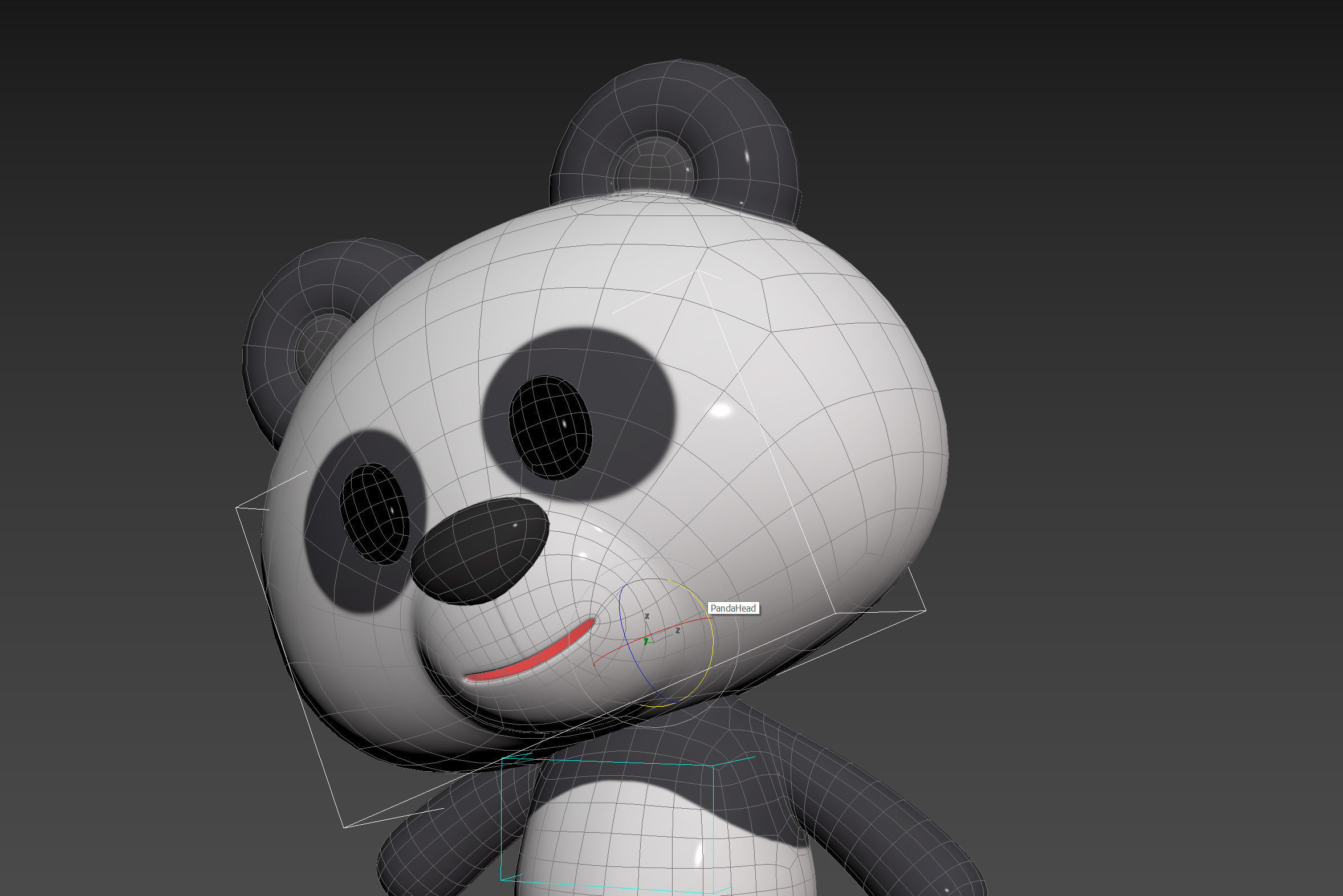Character129 Rigged Panda 3D model_16