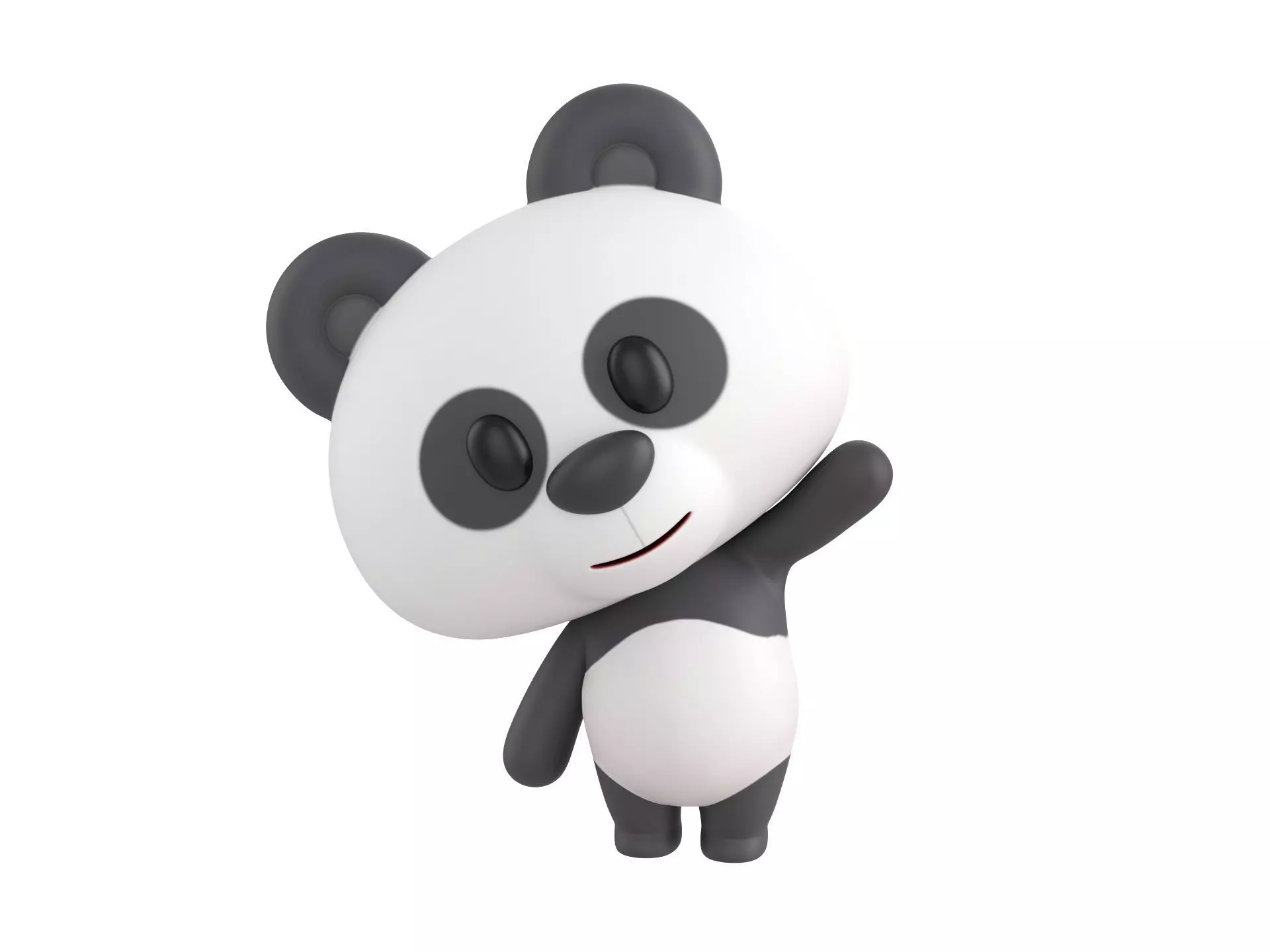 Character129 Rigged Panda 3D model_0
