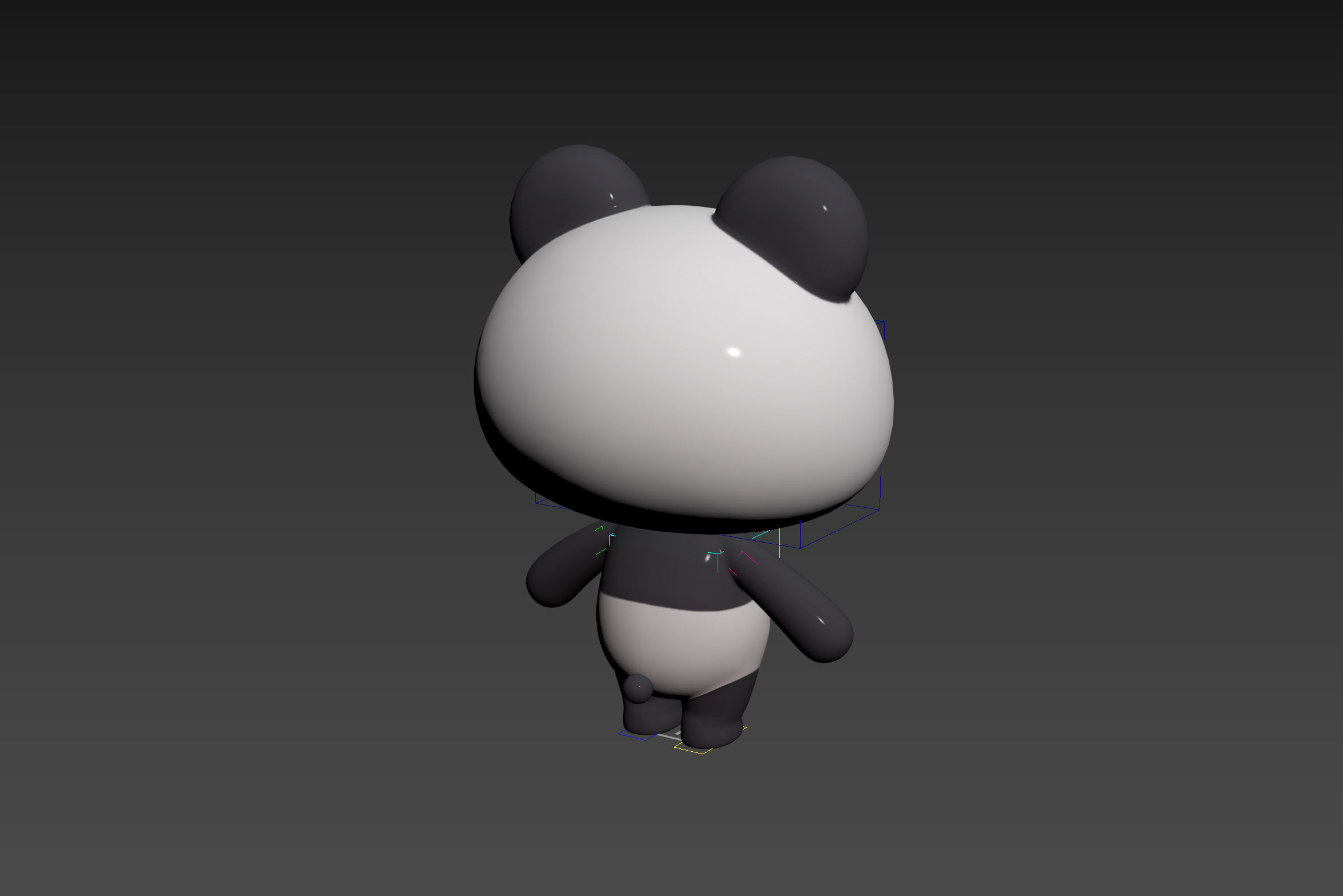 Character129 Rigged Panda 3D model_15