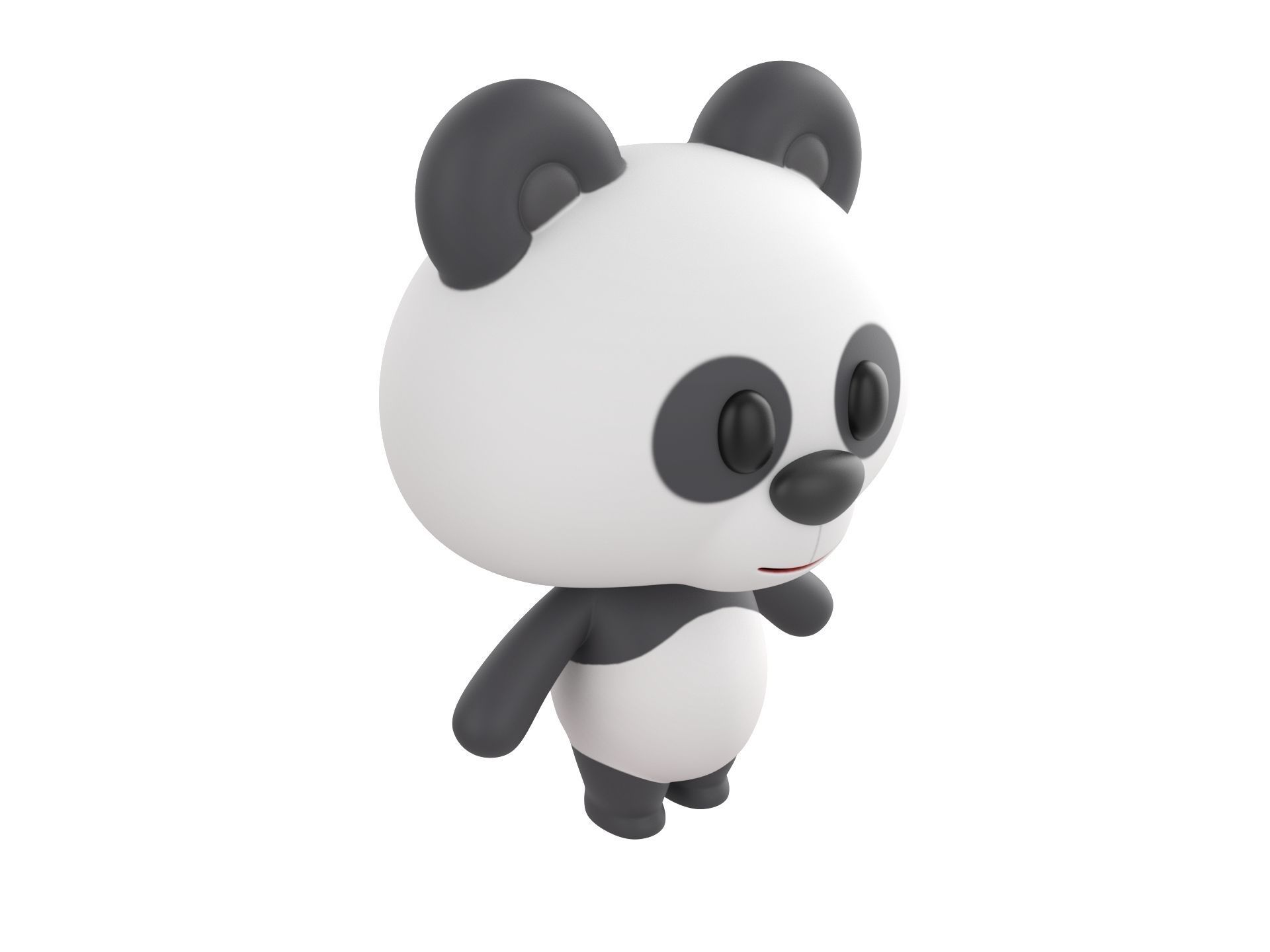 Character129 Rigged Panda 3D model_3