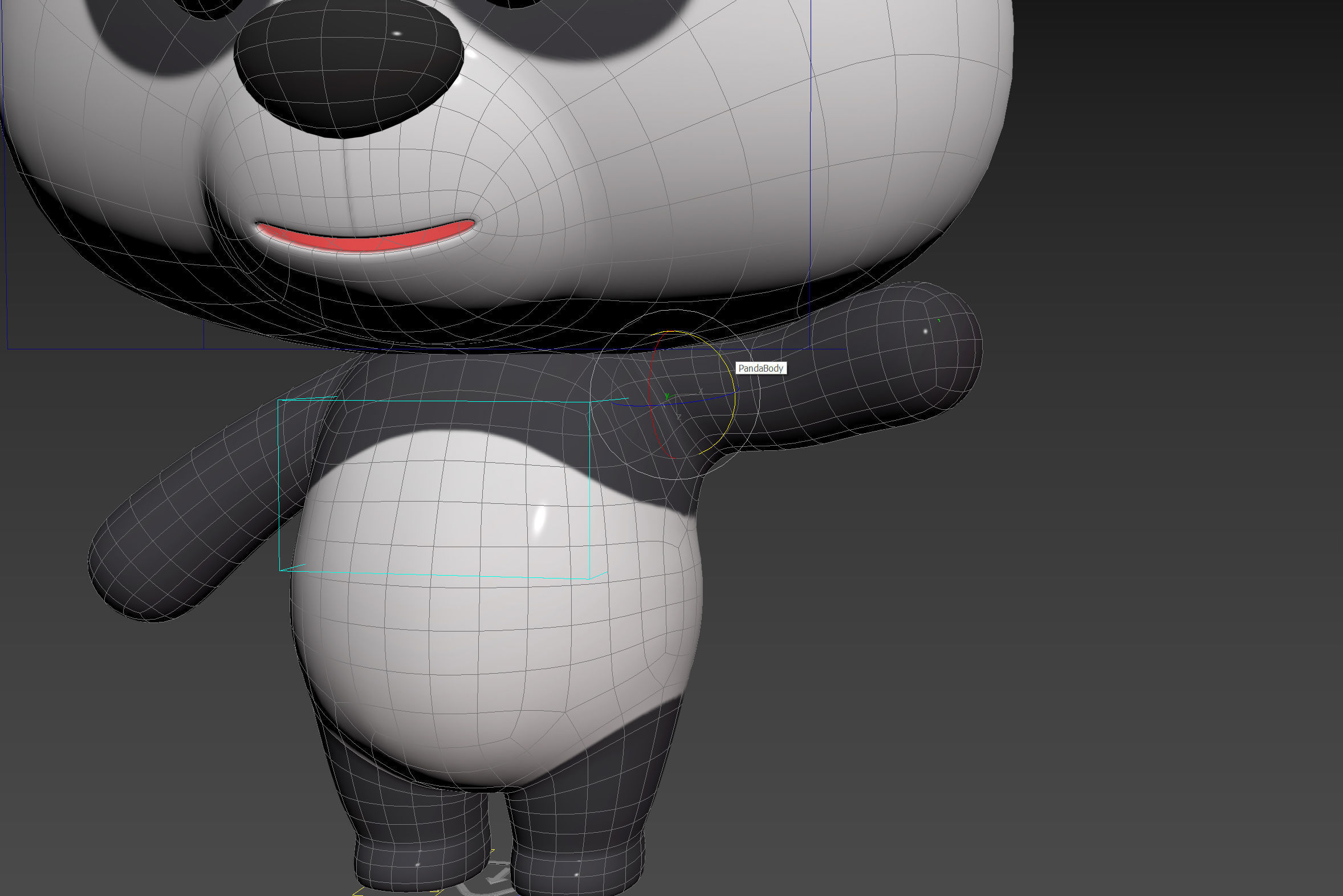 Character129 Rigged Panda 3D model_17